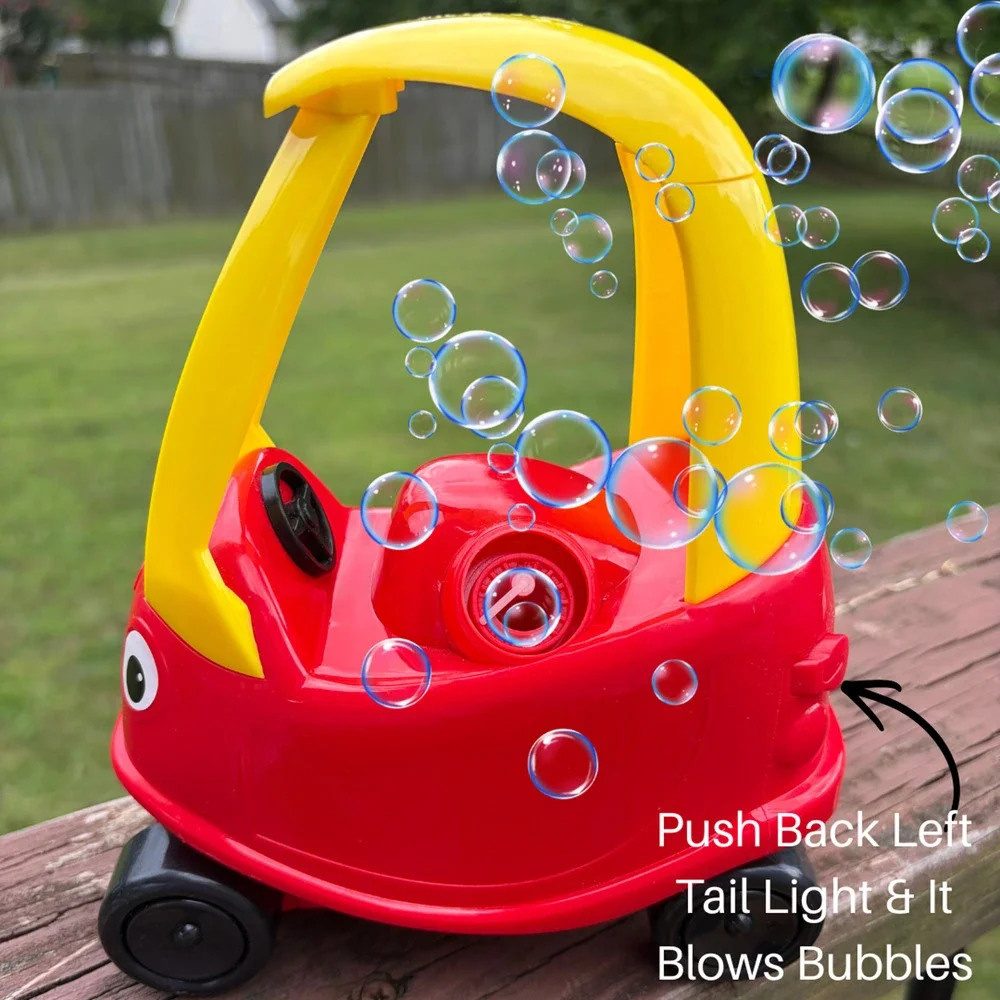 RARE Little Tikes Cozy Coupe Battery Bubble Machine, Bottom Fill Bottle, Working